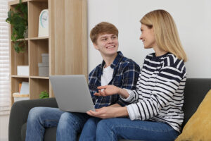 Provider with a young person