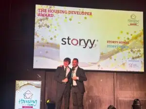 Peter collecting Storyy Group Awards